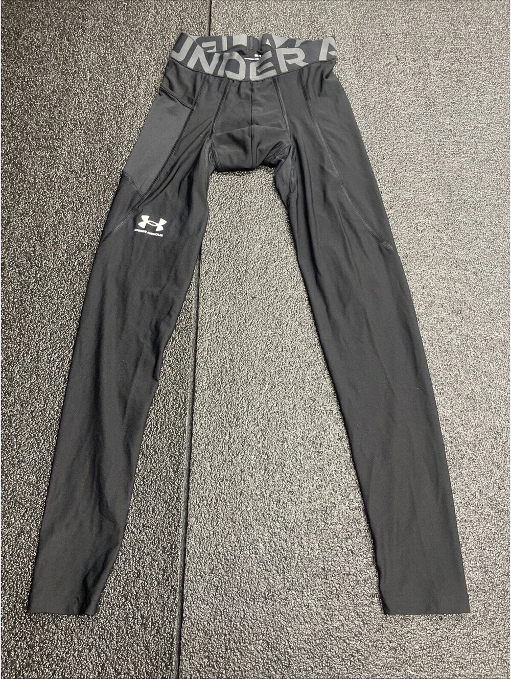 Under Armour Mens Size Small Black Athletic HeatGear Compression Tights
